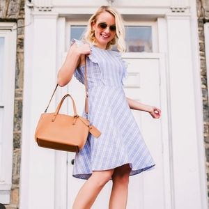 Draper James Linen Embroidered Dress